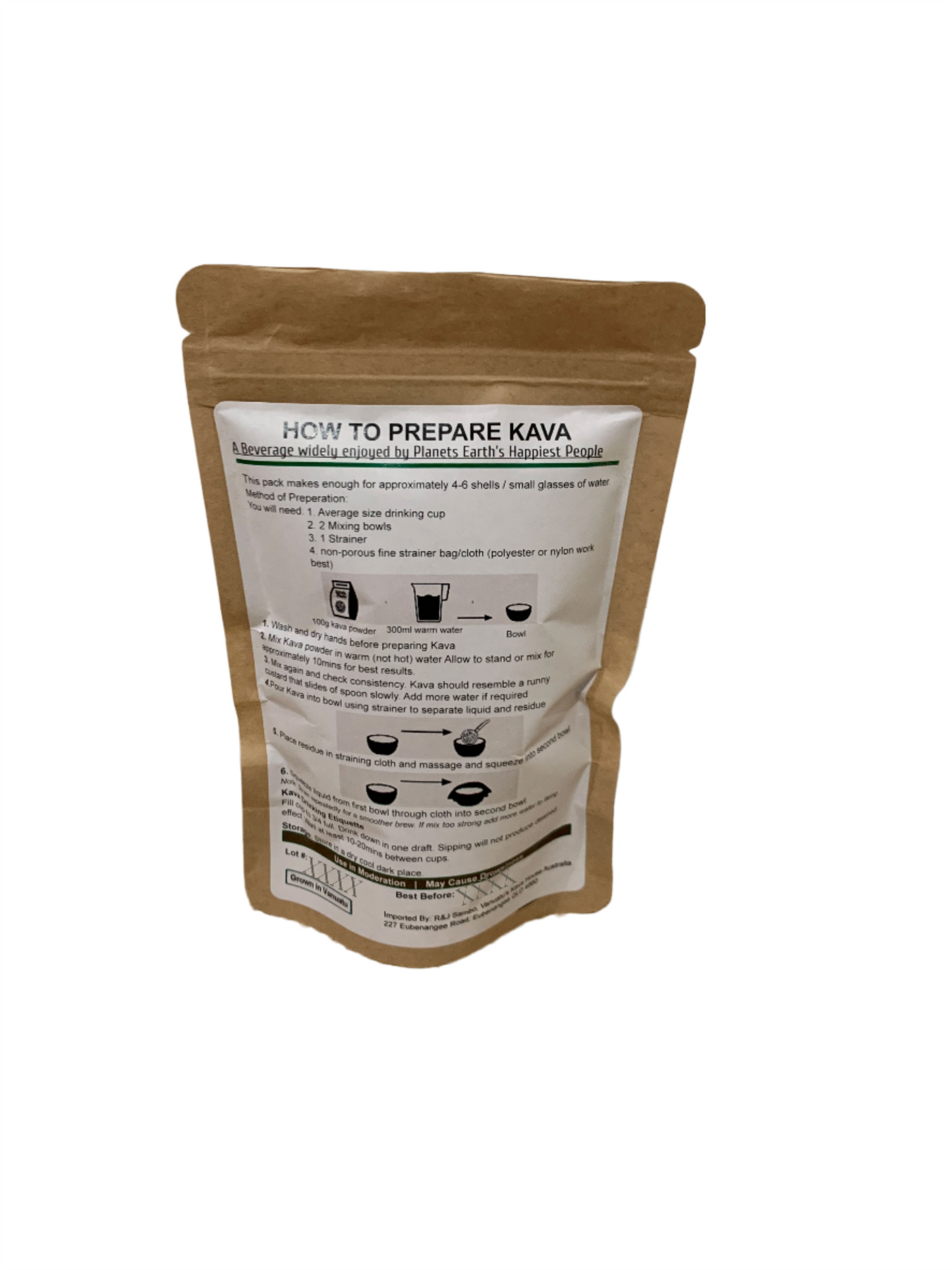 100 grams Kava (Piper Methysticum, dried powder root), Noble Variety