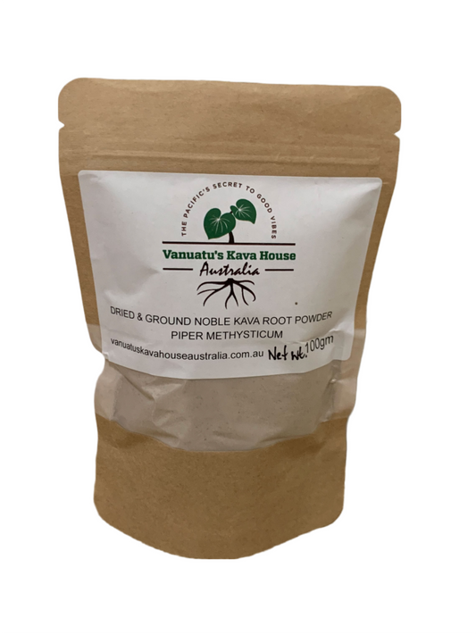 100 grams Kava  (Piper Methysticum, dried powder root), Noble Variety